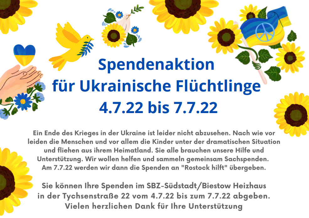 Sammelaktion für ukr. Flüchtlinge
